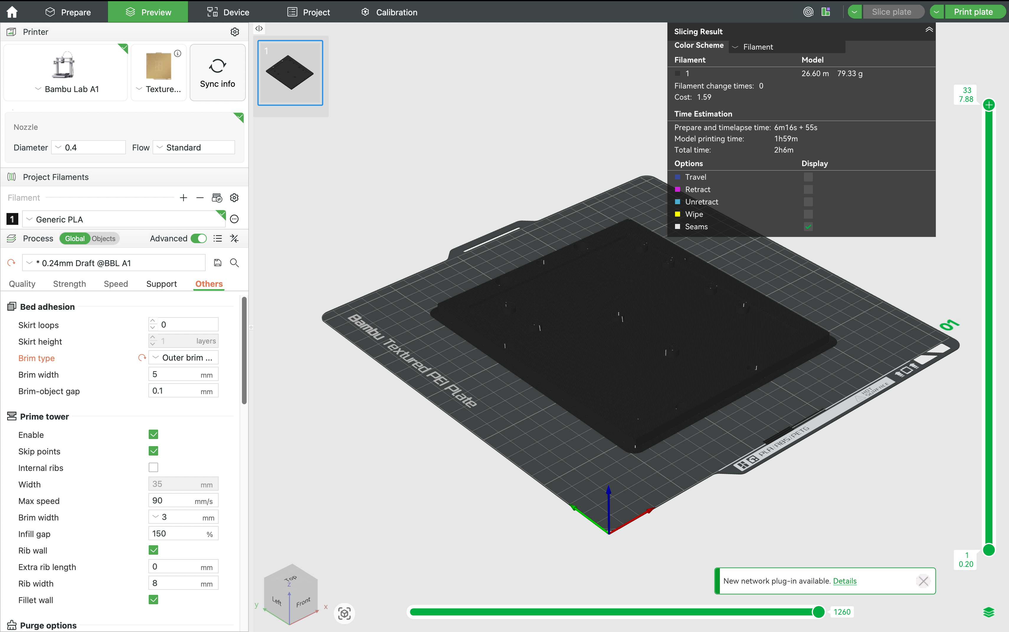 3D printed parts on Bambu Lab A1